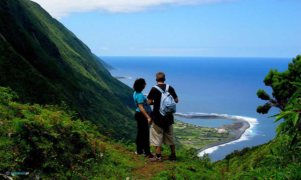 hiking Trail Paradise Valley in Sao Jorge in Azores