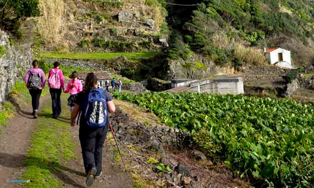 South Route Hiking Trail in Sao Jorge Island in Azores
